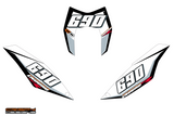 KTM 690 Enduro R number board and headlight set