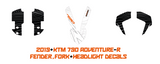 KTM 790 ADV-R 'Contour' white decal kit
