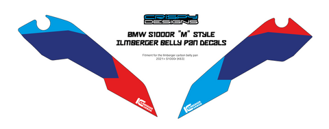 Ilmberger Carbon "M" style belly pan decals