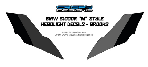 Brooks - Monochrome M style headlight and engine spoiler decals