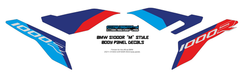 BMW (K63) S1000R 'M' style side panel decals