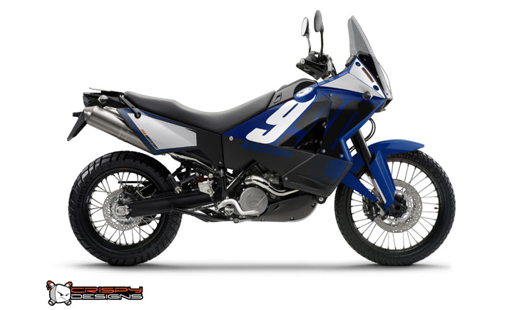 KTM 950 990 'Racing' Blue ADV decal kit – Crispy Designs