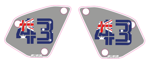 Carter - Custom Aussie flag Honda NSC number board