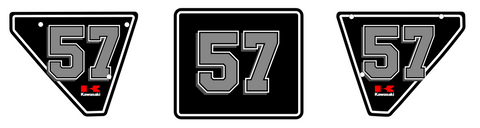 Booth - Custom Flat track number boards