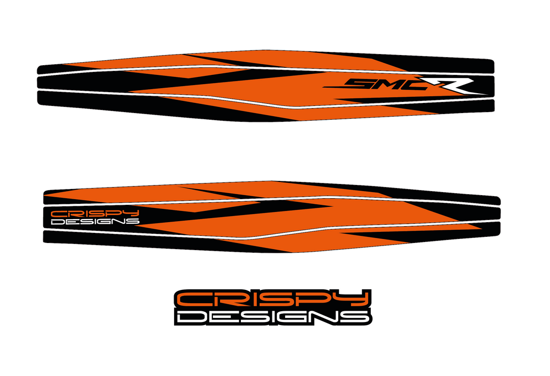 Specialist in motorcycle graphics and decals. Triumph KTM BMW more Crispy Designs Specialist in custom KTM 690 Adventure decals graphics