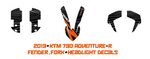KTM 790 ADV-R 'Contour' black decal kit