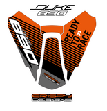 KTM 790 & 890 Duke APX 1- Powerparts tail cowl decal set