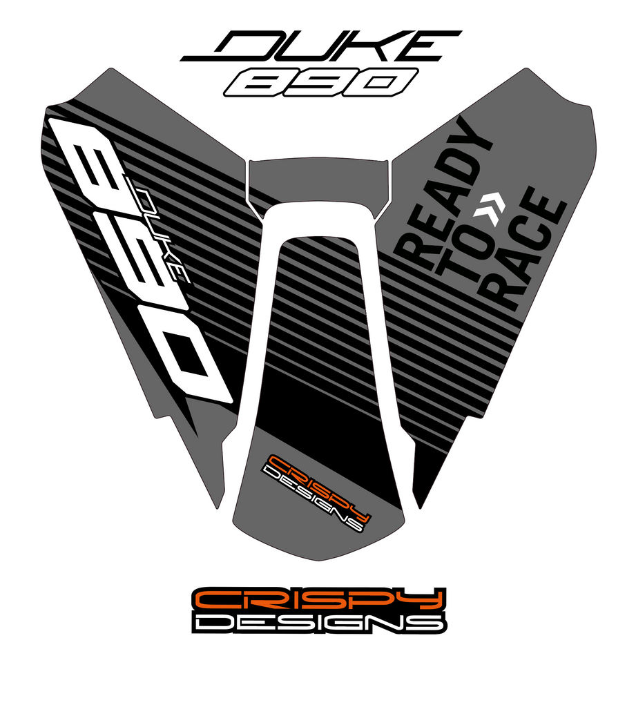 KTM 790 & 890 Duke APX 1 Powerparts tail cowl decal set Crispy Designs Specialist in custom