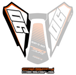 Bishop - Replacement KTM Duke pillion seat number decal